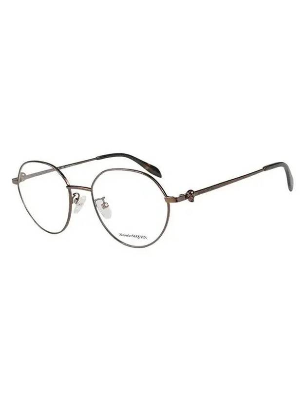 Eyewear Round Metal Eyeglasses Brown - ALEXANDER MCQUEEN - BALAAN 1