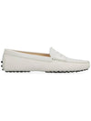 Gomini Leather Driving Shoes White - TOD'S - BALAAN 1