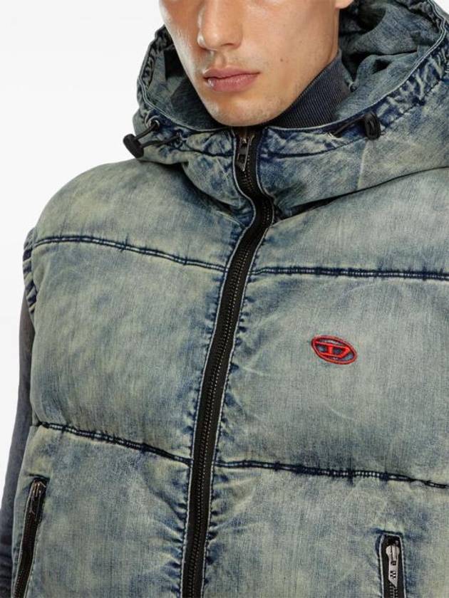 W Mons SL Faded Denim Padding Vest Blue - DIESEL - BALAAN 6