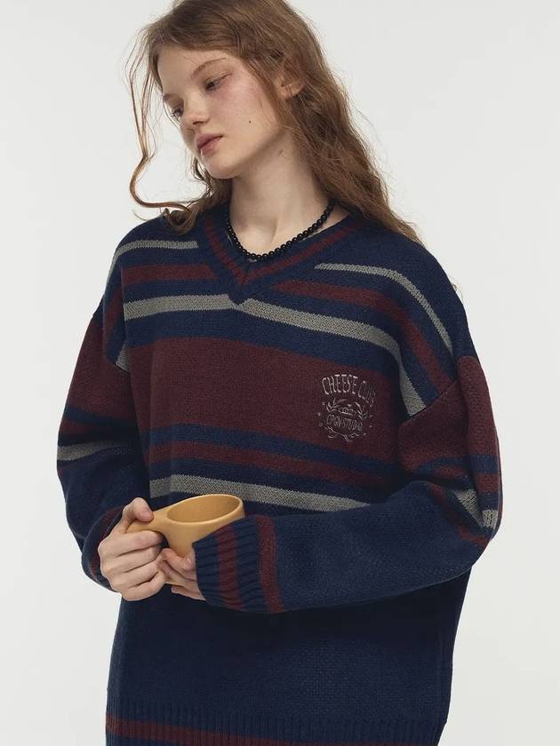 Cheese Club V neck Knit Navy - CPGN STUDIO - BALAAN 3