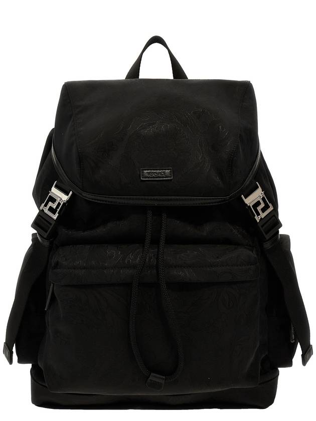 Neo Nylon Jacquard Backpack Black - VERSACE - BALAAN 2