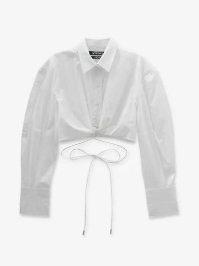 La Chemise Plidao Crop Shirt White - JACQUEMUS - BALAAN 2