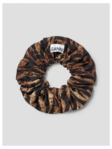 Printed Cotton Scrunchy Hair Band Ocher Domestic Product GM0024030757916 - GANNI - BALAAN 1