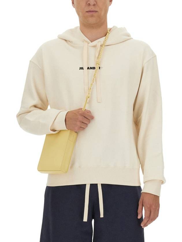 Plus Logo Hoodie Beige - JIL SANDER - BALAAN 5