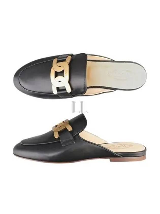 Metal Chain Leather Mules Black - TOD'S - BALAAN 2