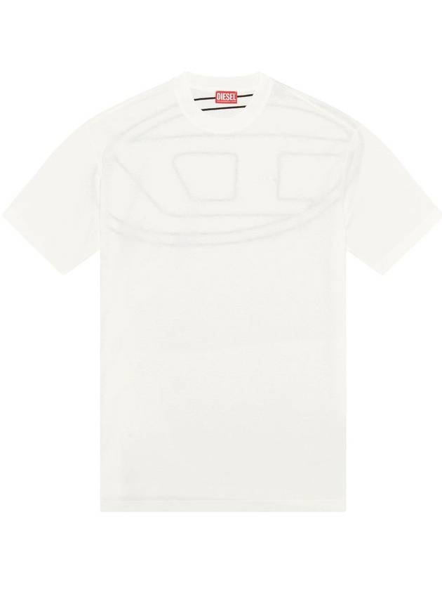 Maxi Oval D Embroidery Short Sleeve T-Shirt White - DIESEL - BALAAN 2