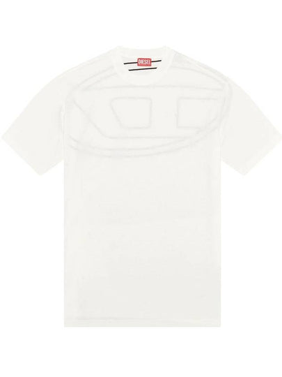 Maxi Oval D Embroidery Short Sleeve T-Shirt White - DIESEL - BALAAN 2