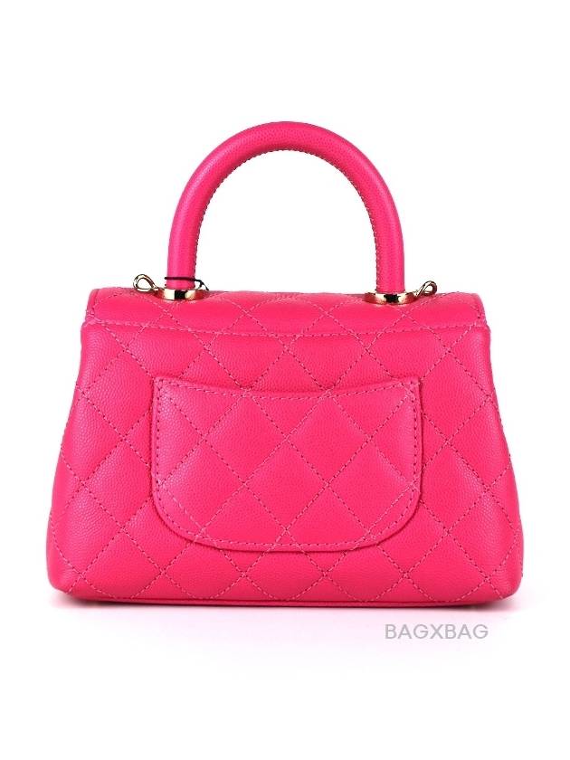 CH Caviar Coco Handle Mini Hot Pink Gold Plated CH42BG031 - CHANEL - BALAAN 3