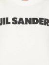 Logo Print Long Sleeve T Shirt White - JIL SANDER - BALAAN 6