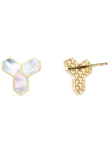 Muriel earrings 13 gold motherofpearl motif 2 - MOIETOII PARIS - BALAAN 1