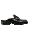 square toe backless loafer mule black - GANNI - BALAAN.