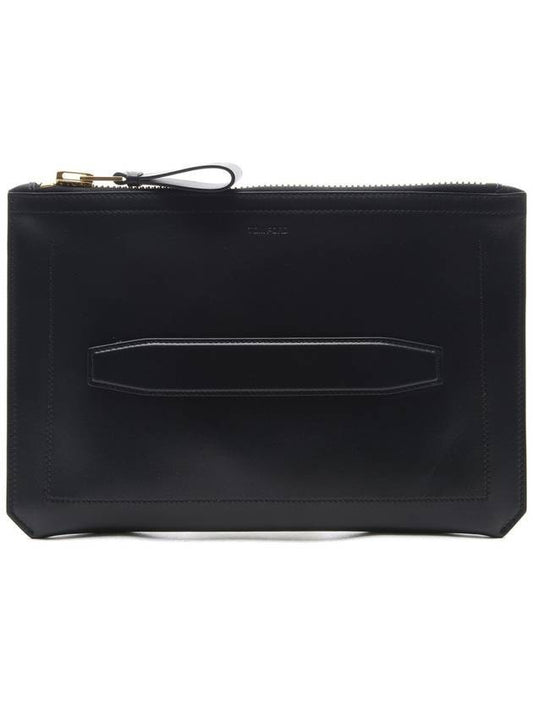 Men's Calf Clutch Bag Black - TOM FORD - BALAAN 1