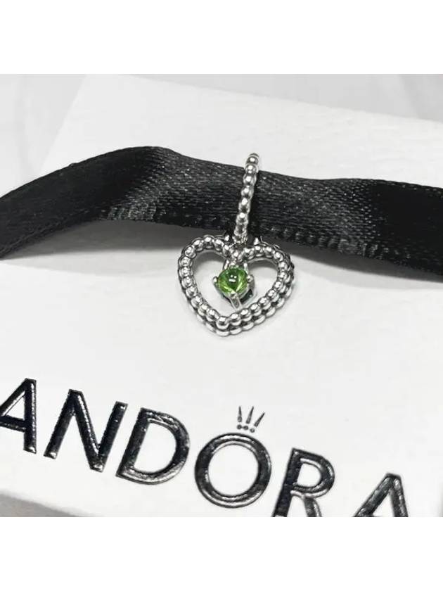 Spring Beaded Heart Dangle Bracelet Green - PANDORA - BALAAN 2