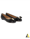 Varina Quilting Leather Ballet Flat Black - SALVATORE FERRAGAMO - BALAAN 2