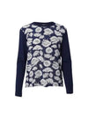 Calamai Print Long Sleeve T-shirt Navy - MAX MARA - BALAAN 2