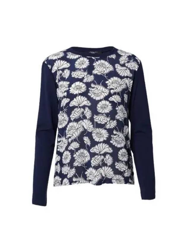 Calamai Print Long Sleeve T-shirt Navy - MAX MARA - BALAAN 2