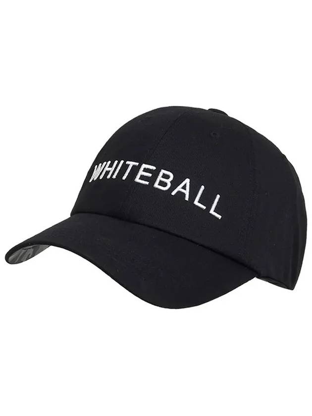 Golf Wear Golf Unisex Basic Cap WB21FAMC01BK Black - WHITEBALL - BALAAN 4