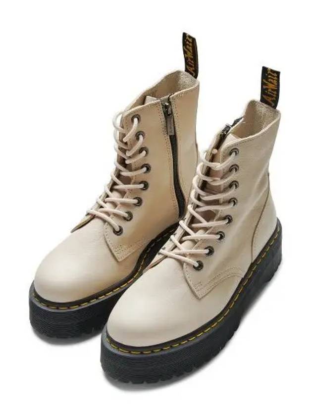 Jadon III Pisa Leather Platform Combat Boots Parchment Beige - DR. MARTENS - BALAAN 2