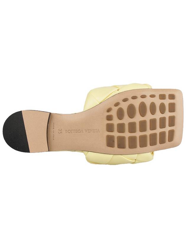 Women's Lido Leather Slippers Yellow - BOTTEGA VENETA - 10