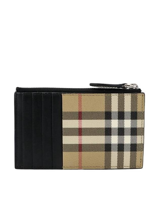 Vintage Check Leather Card Wallet Beige - BURBERRY - BALAAN 3