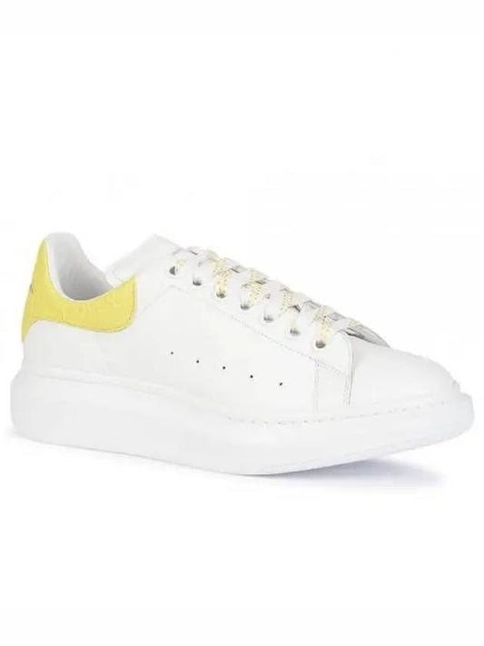 Yellow Tab Leather Oversole Low Top Sneakers White - ALEXANDER MCQUEEN - BALAAN 2