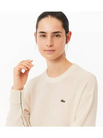 Women s Rings Crew Neck Sweater OFFWHITE Off White - LACOSTE - BALAAN 1