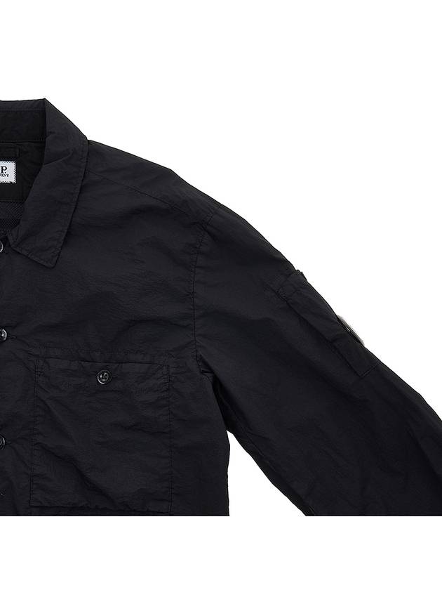 Men's Lens Wappen Taylon L Long Sleeve Shirt Black - CP COMPANY - BALAAN 5