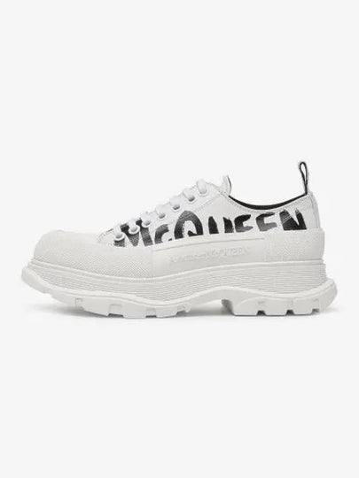 Tread Slick Lace Up Low Top Sneakers White - ALEXANDER MCQUEEN - BALAAN 2