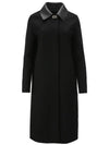 Cashmere Blend Single Coat Black - SALVATORE FERRAGAMO - BALAAN 2