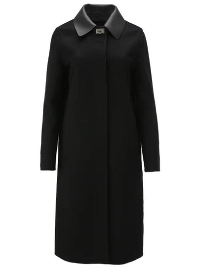 Cashmere Blend Single Coat Black - SALVATORE FERRAGAMO - BALAAN 2