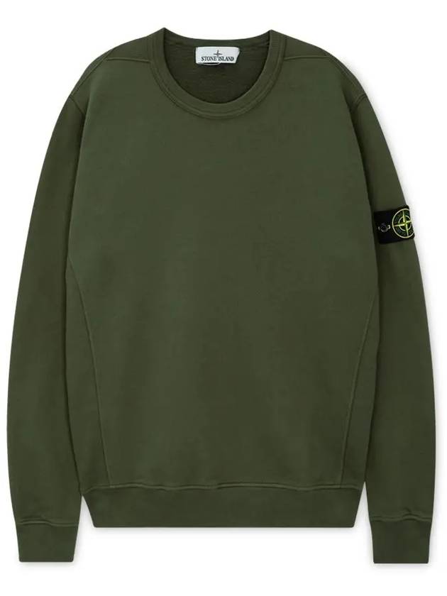 Wappen Patch Crew Neck Cotton Sweatshirt Musk Green - STONE ISLAND - BALAAN 4