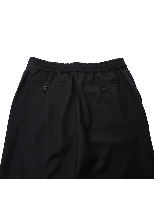 waist band straight pants black - AMI - BALAAN.