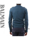 Perfect Jersey Zip-up Jacket Blue - BALMAIN - BALAAN 4