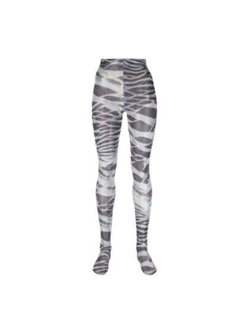 Women's Camouflage Pattern High-Waist Leggings Blue - DIESEL - BALAAN 1