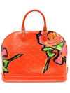 M93687 Orange Sunset Monogram Vernis Rose Alma MM Tote Bag - LOUIS VUITTON - BALAAN 3