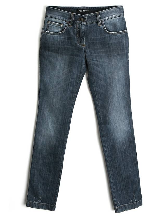 Plate Washed Jeans Blue - DOLCE&GABBANA - BALAAN 2