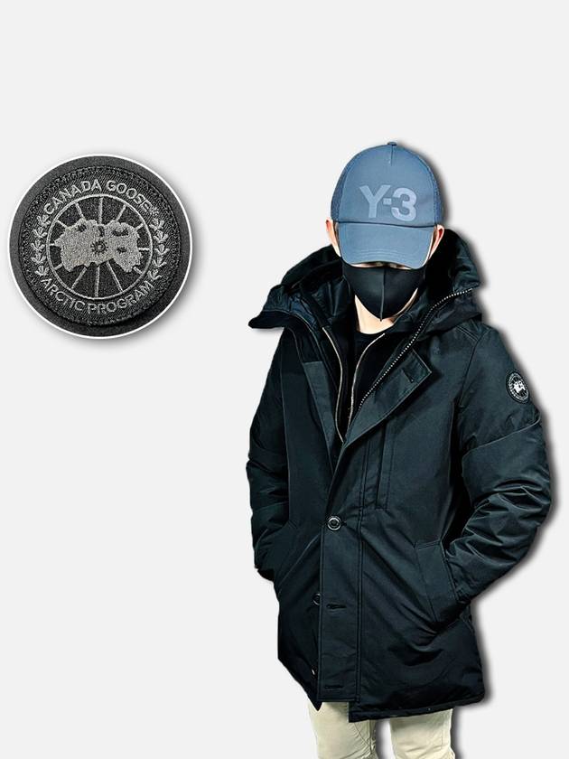 Langford Label Padding Parka Black - CANADA GOOSE - BALAAN 2