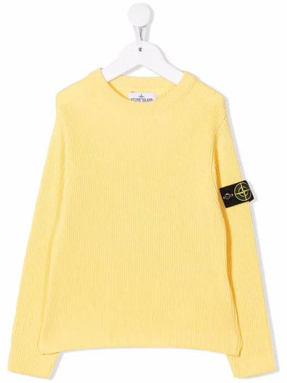 Kids Wappen Patch Knit Yellow 7616505A3 V0030 - STONE ISLAND - BALAAN 2