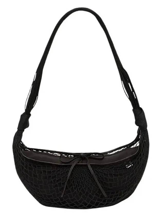 Croissant Filt Polyester Net Shoulder Bag Black - LEMAIRE - BALAAN 2