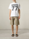 77 Logo Print Short Sleeve T-Shirt Grey - MSGM - BALAAN 5