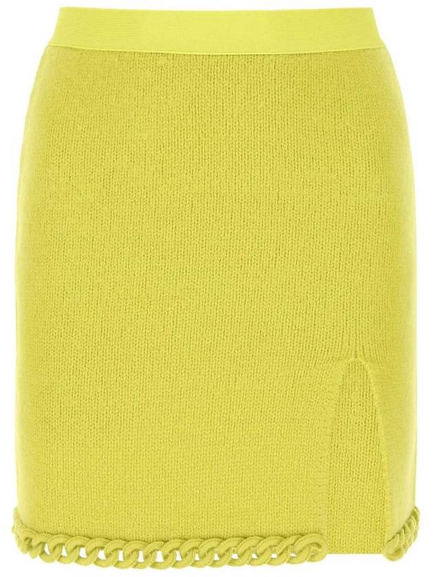 Women's Front Slit Wool Knit Scud Yellow - BOTTEGA VENETA - BALAAN 2