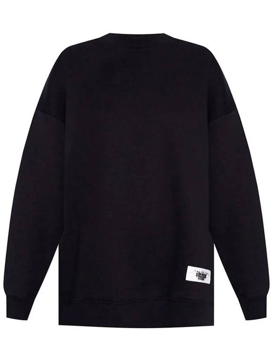 Logo Patch Oversized Fit Sweatshirt Black - ACNE STUDIOS - BALAAN 2