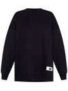 Logo Patch Oversized Fit Sweatshirt Black - ACNE STUDIOS - BALAAN 3