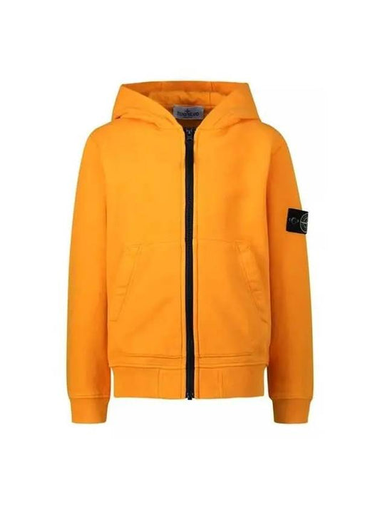 Stone Kids Waffen Patch Hood Zip up Orange 741660740 V0032 - STONE ISLAND - BALAAN 2