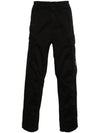 Stretch Sateen Loose Cargo Straight Pants Black - CP COMPANY - BALAAN 2