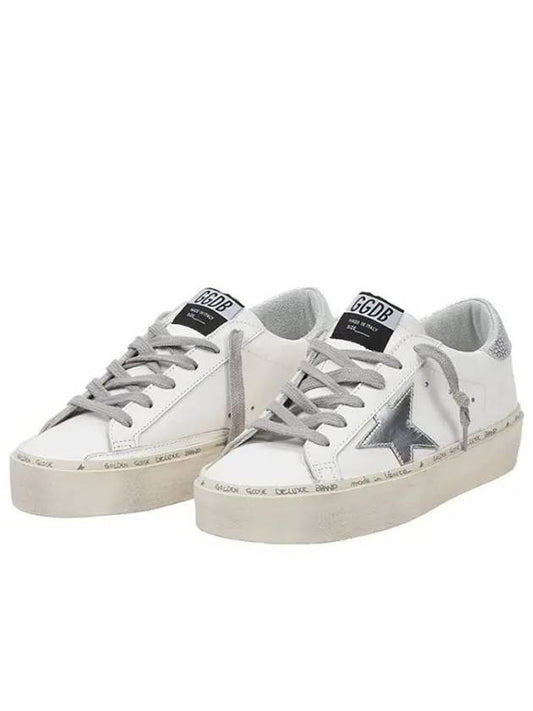 Hi Star White Metallic Silver Heel Tab Sneakers - GOLDEN GOOSE - BALAAN 2