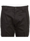 Stretch Sateen Ergonomic Cargo Straight Pants Black - CP COMPANY - BALAAN 6