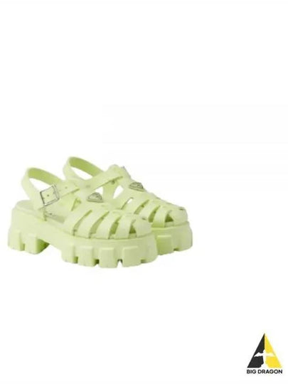 Monolith Rubber Sandals Green - PRADA - BALAAN 2