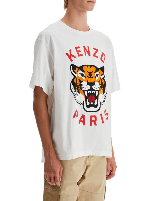 Lucky Tiger Short Sleeve T-Shirt White - KENZO - BALAAN 3