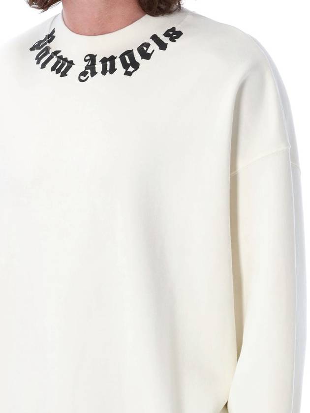 Palm Angels Neck Logo Crewneck T-Shirt - PALM ANGELS - BALAAN 3